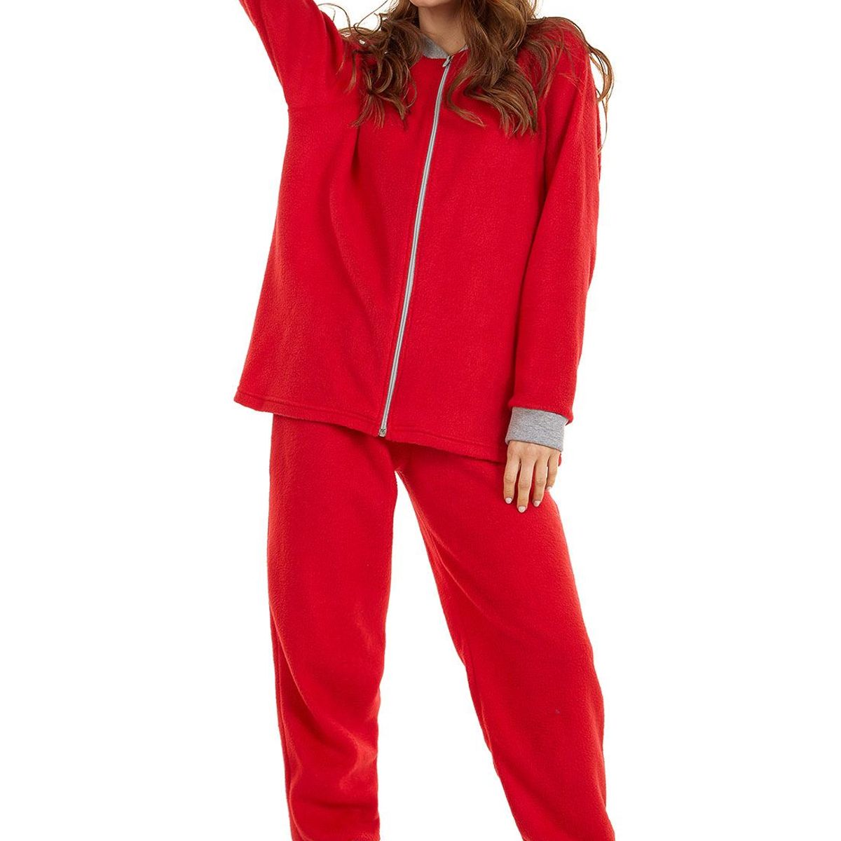 SANTANA - Pijama Mujer Térmica Rojo