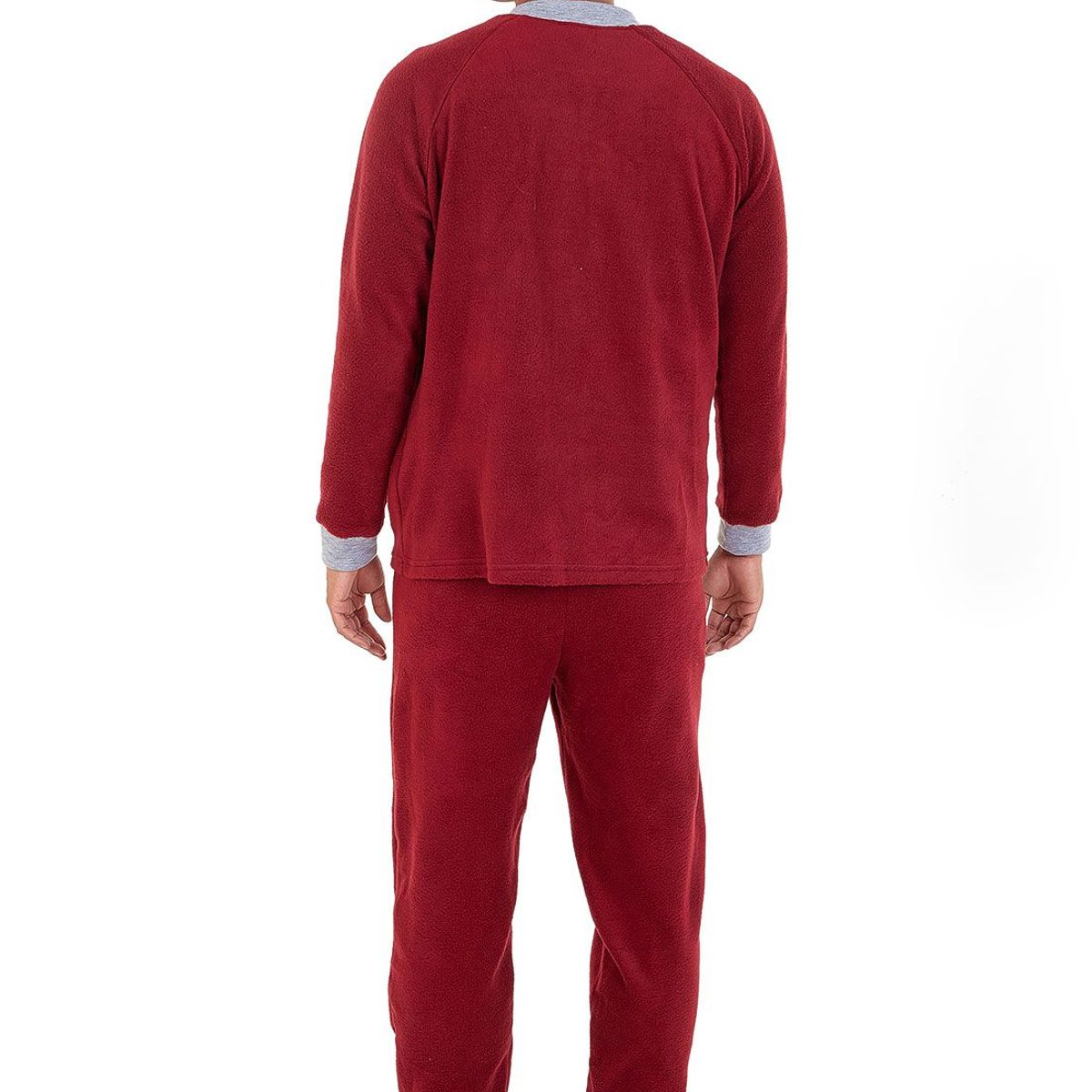 SANTANA - Pijama Hombre Térmica Burdeos