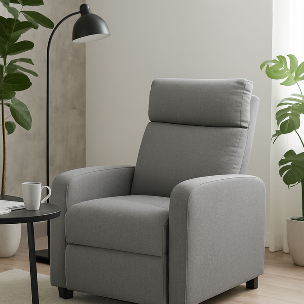 MUEBLES FIOTTI - Silla Reclinable Gris Junko