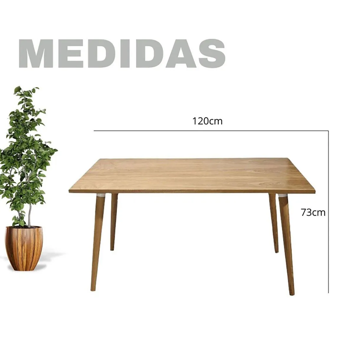 EKONOMODO COLOMBIA - Juego de Comedor de 4 Puestos – Mesa en Madera Robledo + 4 Sillas Tipo Eames
