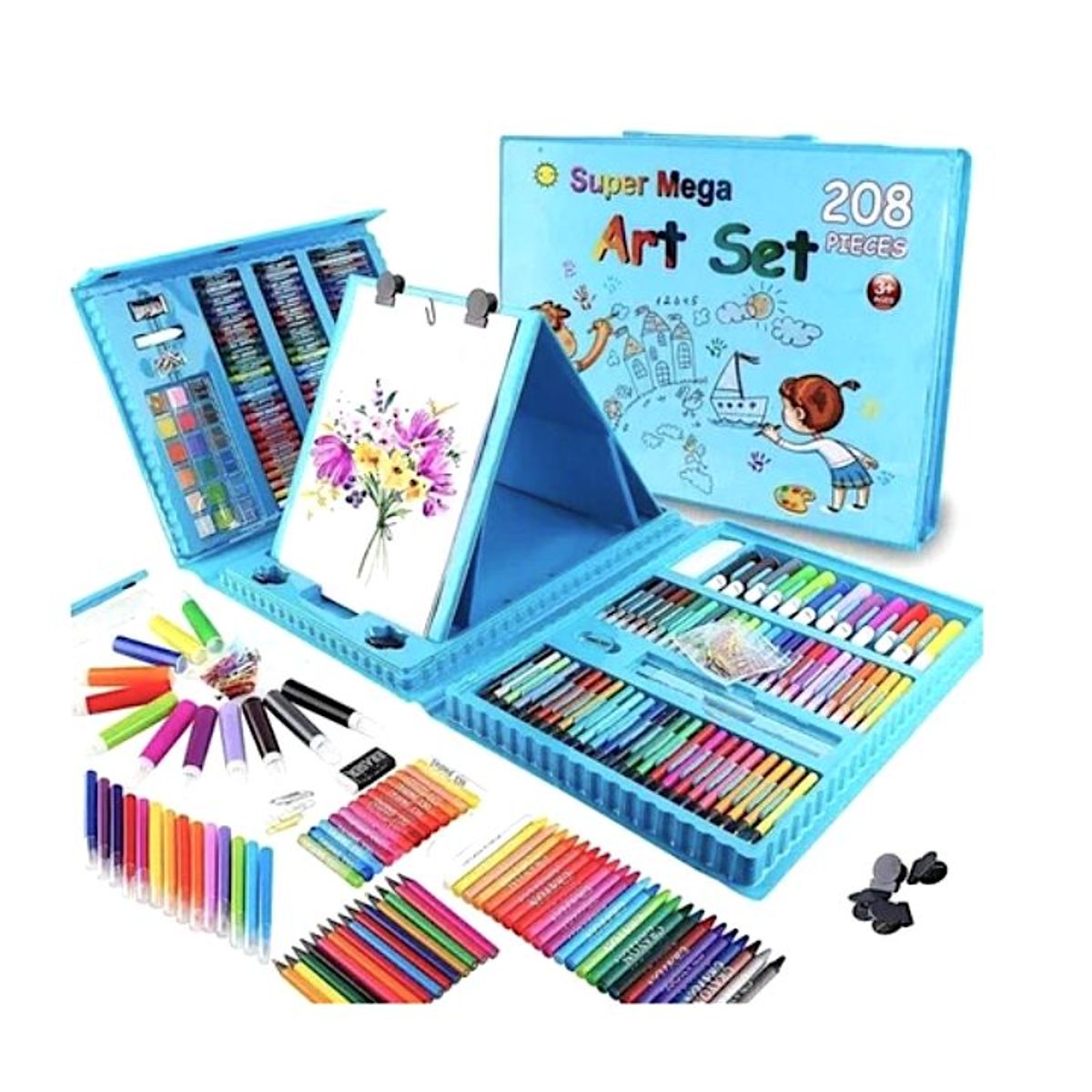 GENERICO - Kit Escolar Para Niños - Colores Crayones Marcadores