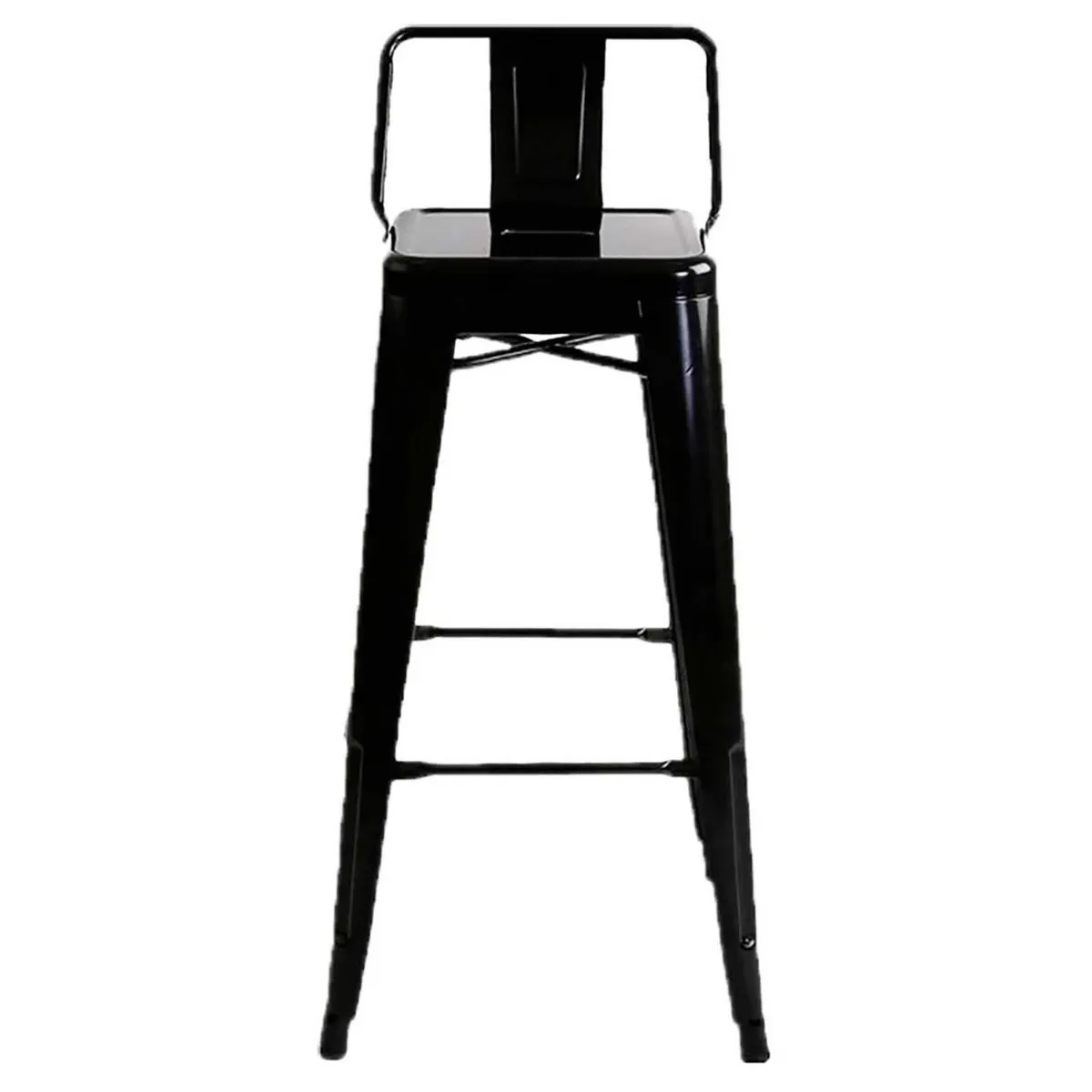 GENERICO - SILLA BAR BUTACO TOLIX METALICO BRILLANTE NEGRO