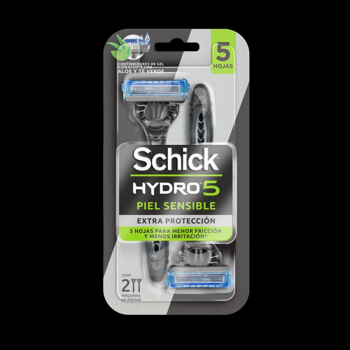 SCHICK - Schick Hydro5 Maquina de Afeitar con 5 Hojas x2und