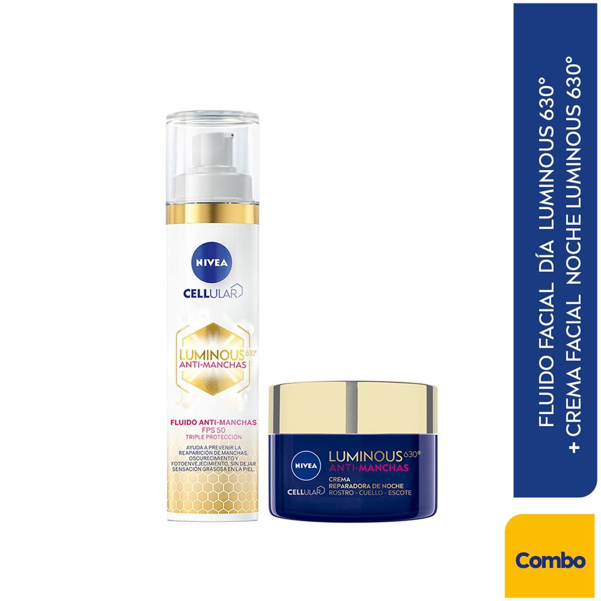 NIVEA - Combo NIVEA Luminous ANTIMANCHAS fluido de dia y crema de noche