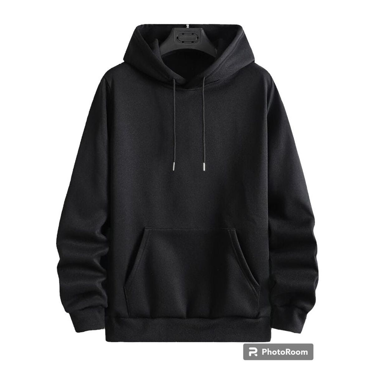 GENERICO - BUZO HOMBRE NEGRO HOODIE OVERSIZE BUSO