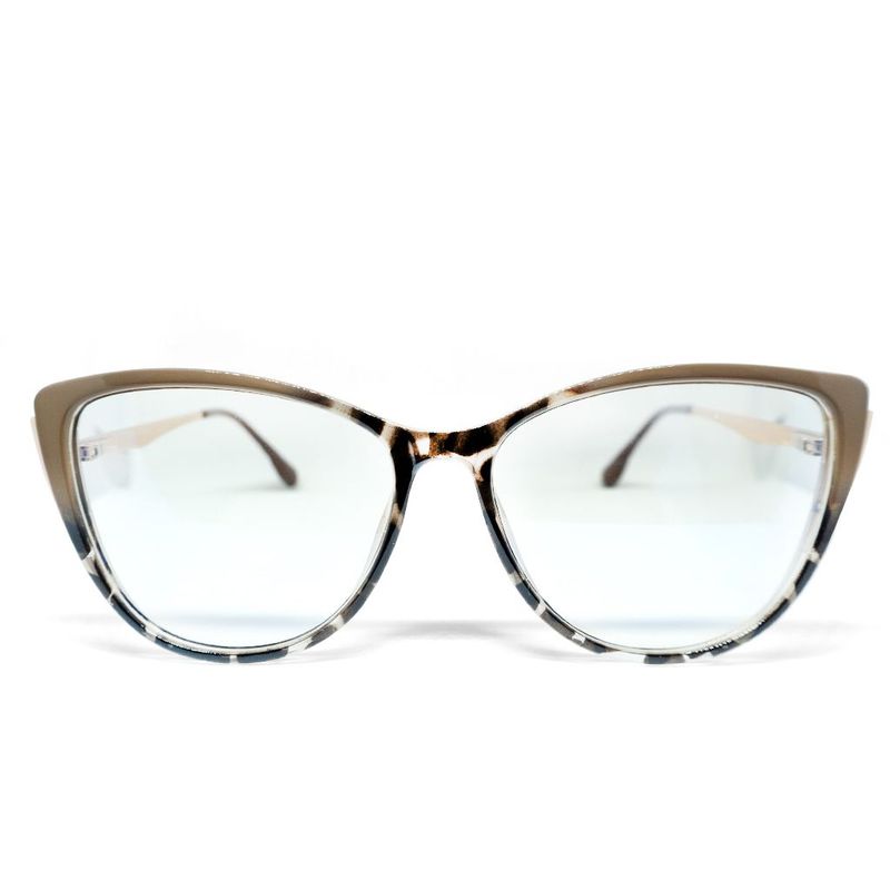 AT NIGHT SUNGLASSES - Marco óptico de lujo At night semi ojo de gato cafe crema Unisex