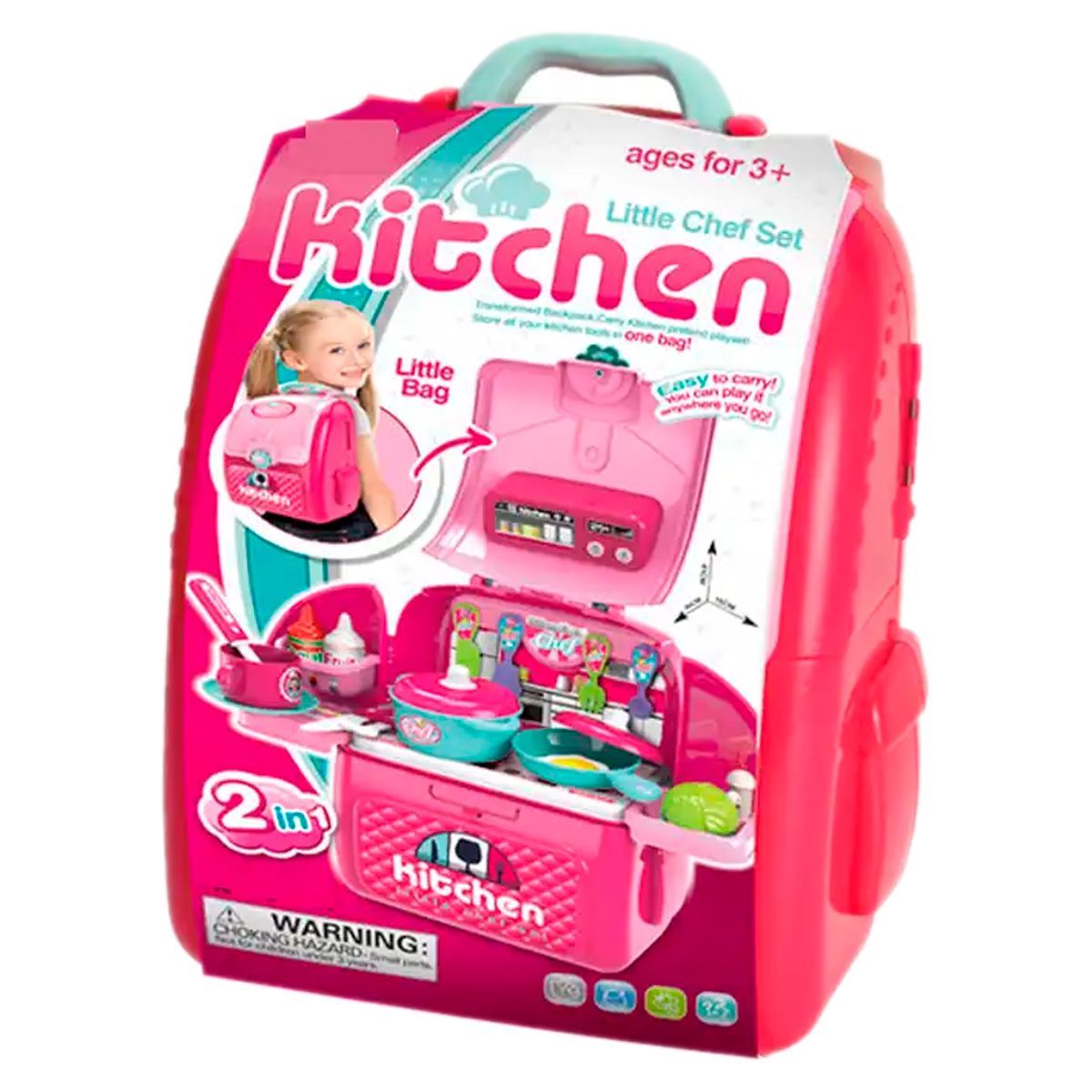 GENERICO - Set Cocina Juguete Maleta Chef Portatil Niña 40cm Regalo 008-961A