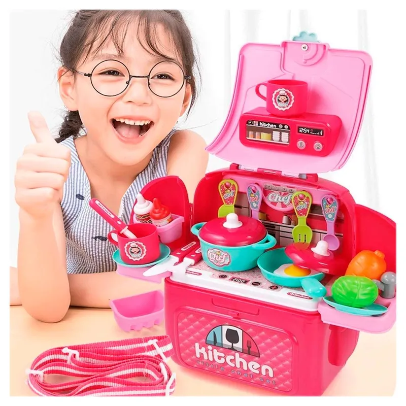 Set De Cocina Maleta Chef Portatil Niña Juguete 40cm Regalo