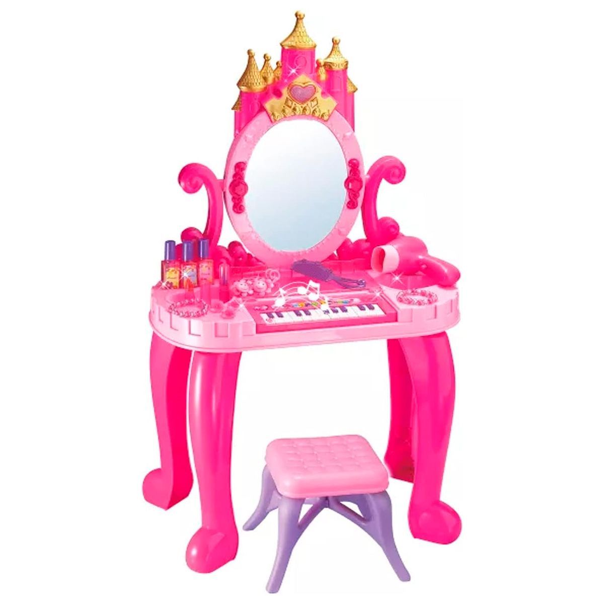 GENERICO - Tocador Juguete Piano Peinador Niña Silla Música Mágico
