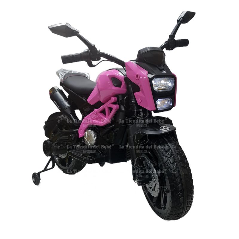 GENERICO - Moto infantil eléctrica batería bebe niño niña montable gs1200 ROSADA