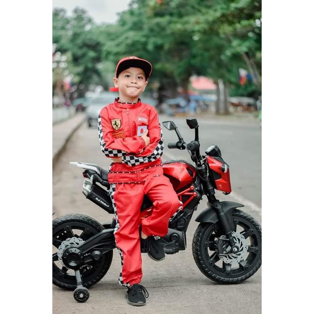GENERICO - Moto infantil eléctrica batería bebe niño niña montable gs1200 ROJA