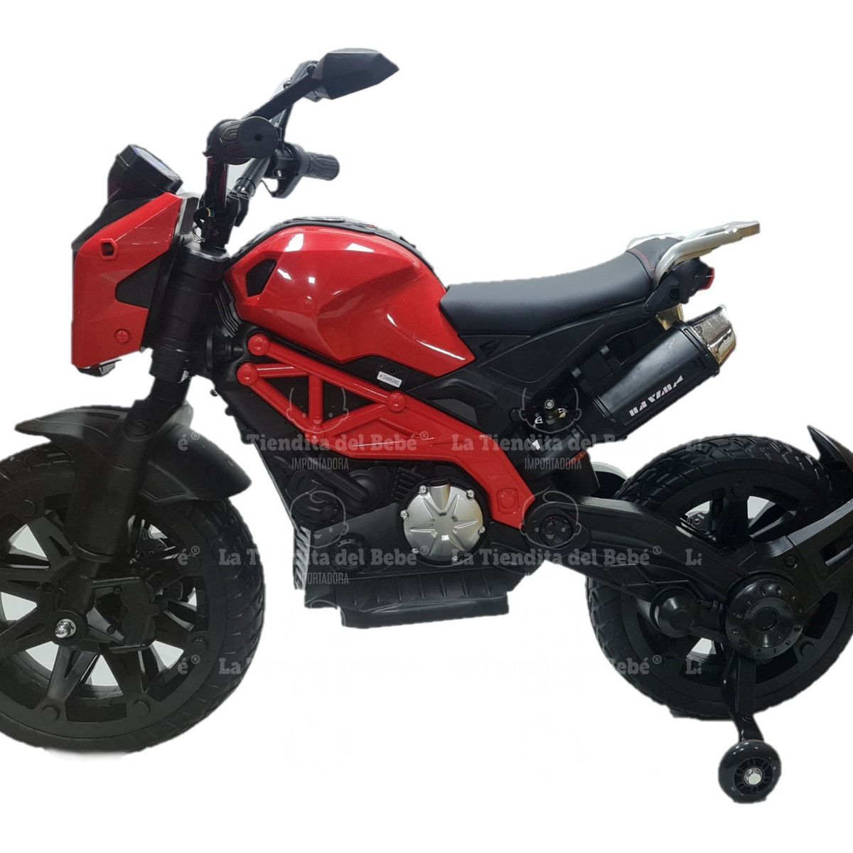 GENERICO - Moto infantil eléctrica batería bebe niño niña montable gs1200 ROJA