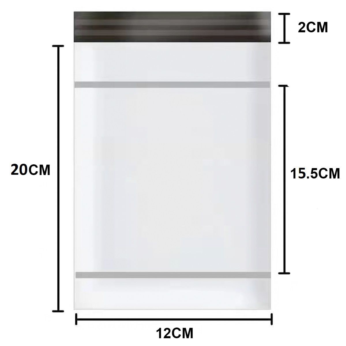 GENERICO - Bolsa de Seguridad 12x20 Paquete 100U Para Envíos.