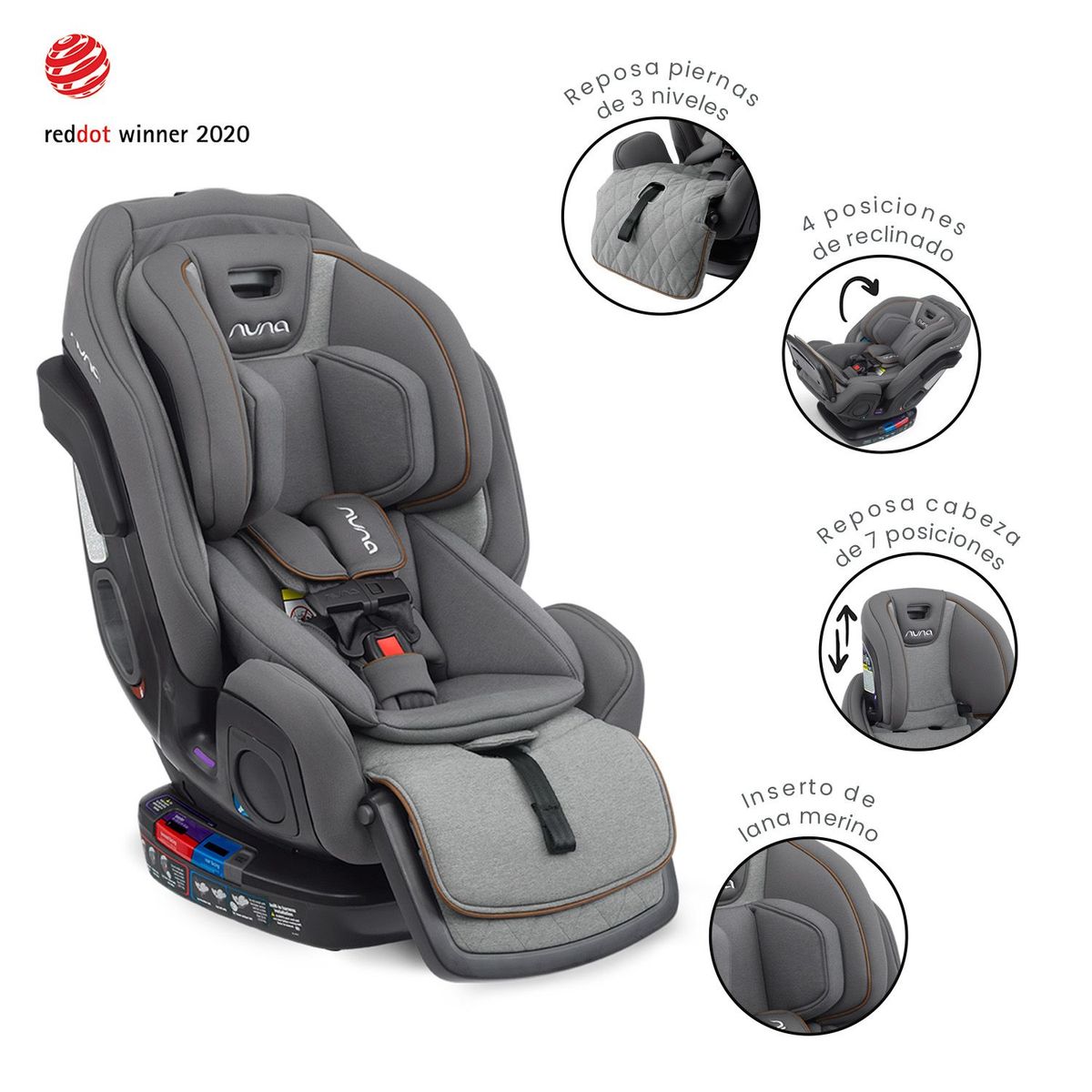 NUNA - Silla Carro Bebe Nuna Exec Granite