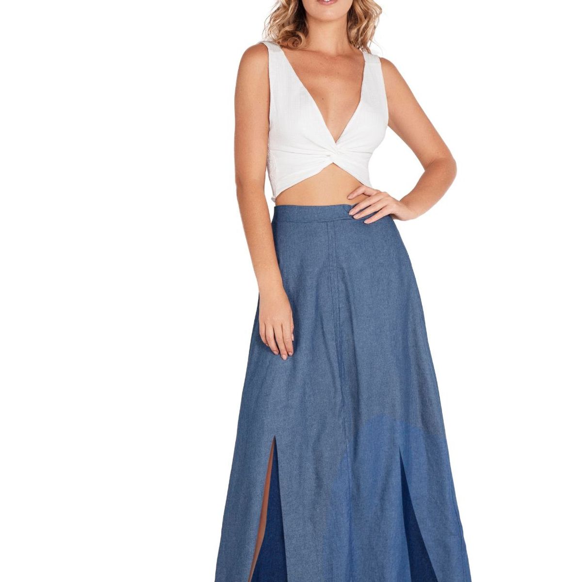FIORY - FALDA LARGA AZUL FIORY F099