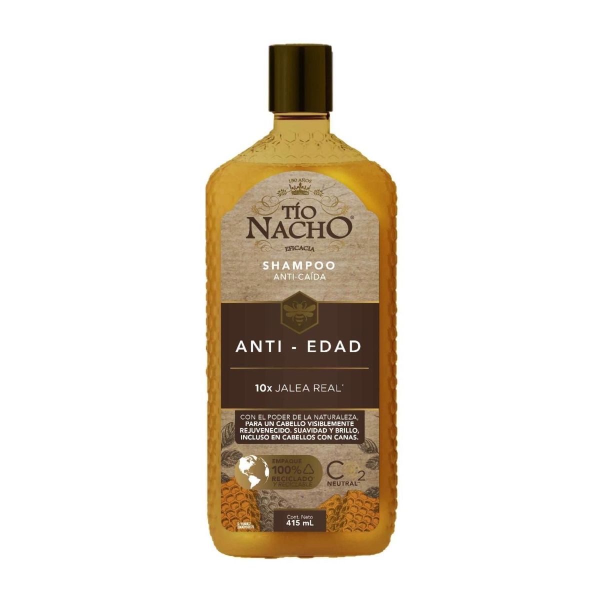 TIO NACHO - Tio Nacho Shampoo Capilar Antiedad Nutricion Brillo Jalea Real 415 ML