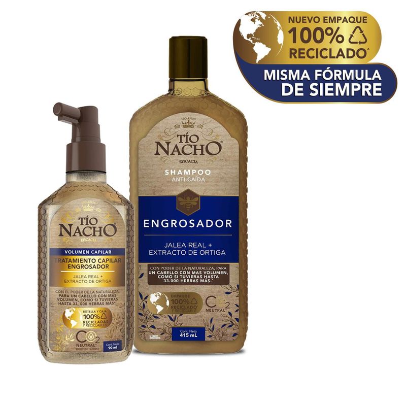 TIO NACHO - Tio Nacho Shampoo Engrosador Capilar 415 ML + Tratamiento 90 ML