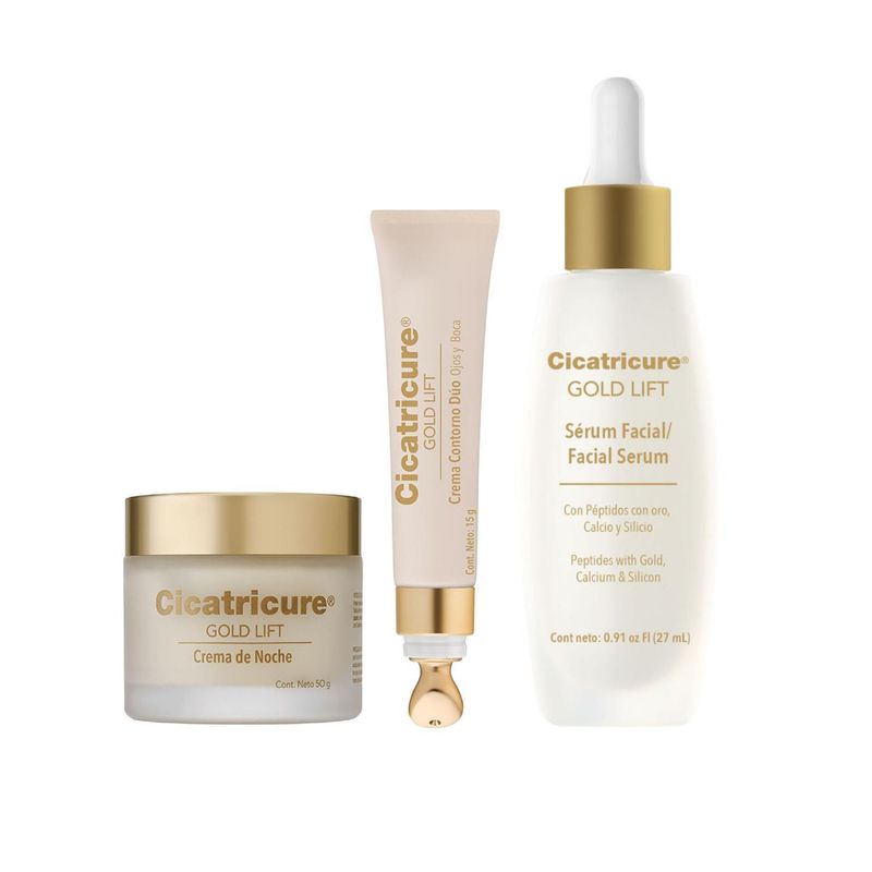 CICATRICURE - Cicatricure Gold Crema Noche 50 G + Contorno Duo 15 G + Serum Facial 27 ML