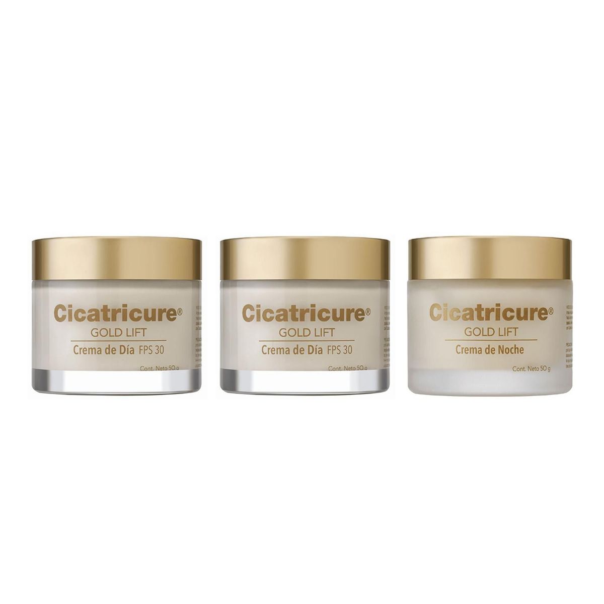 CICATRICURE - Cicatricure Crema Facial Antiarrugas Antiedad Gold Dia 50 G x 2 Unidades + Gold Noche