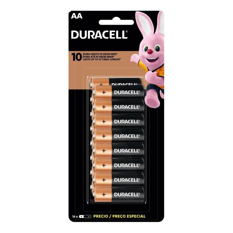 DURACELL - Pilas Duracell Alcalinas Aa Paquete De 16 Unidades