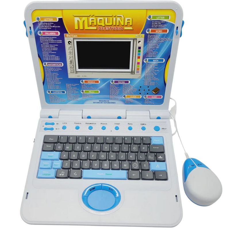 ONE PIXEL - Computador Didactico Niñas Juguete 130 Funciones Azul