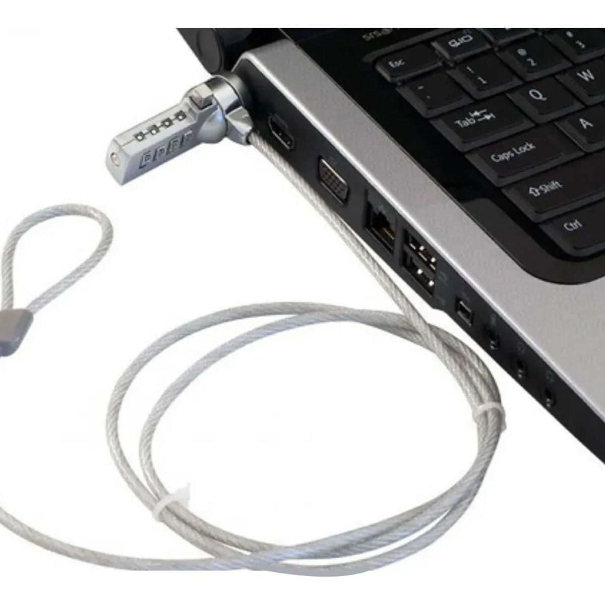 GENERICO - Guaya De Seguridad Con Clave Para Portátil Monitor Y Pc