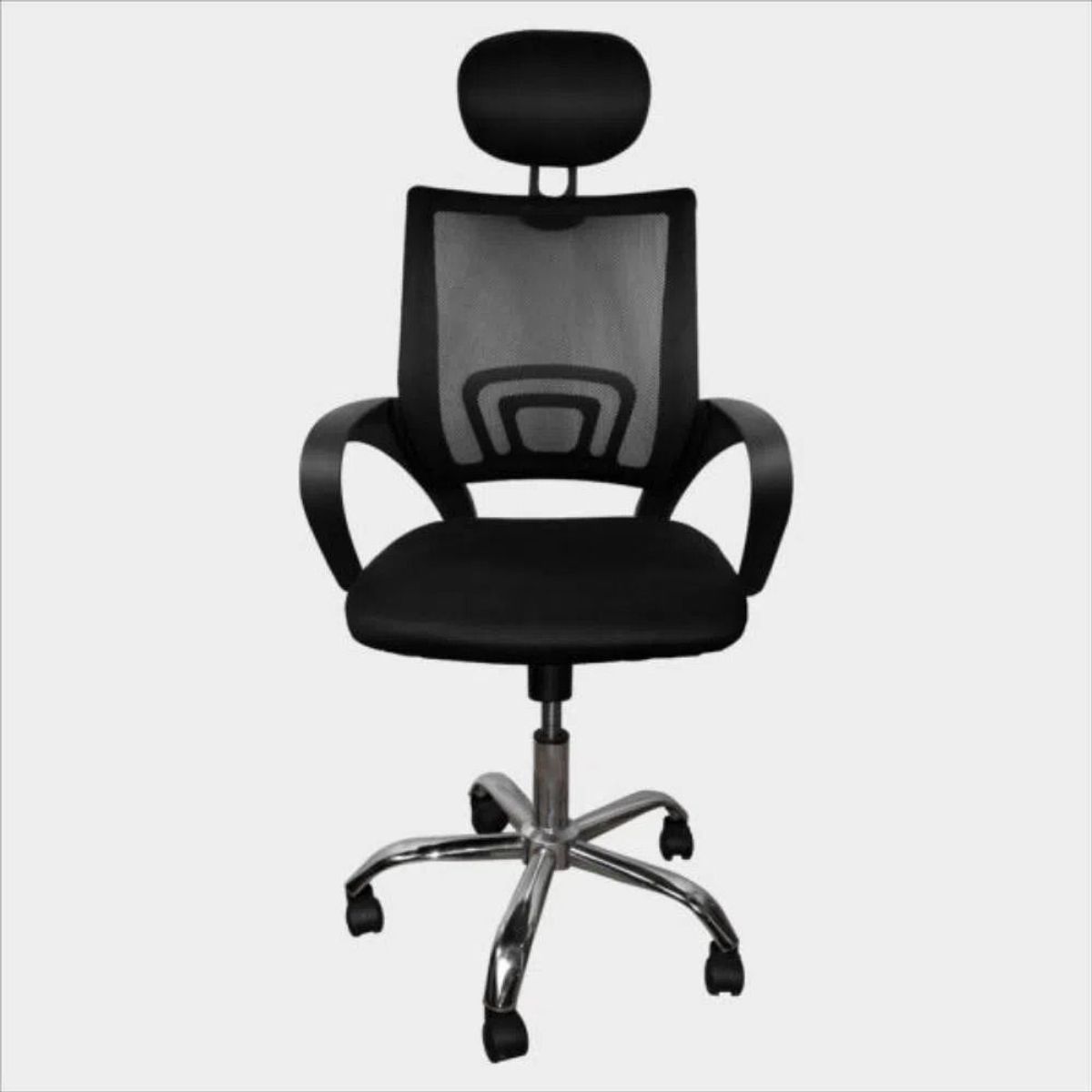 GENERICO - SILLA EJECUTIVA EN MALLA NEGRA CON CABECERO OFICINA