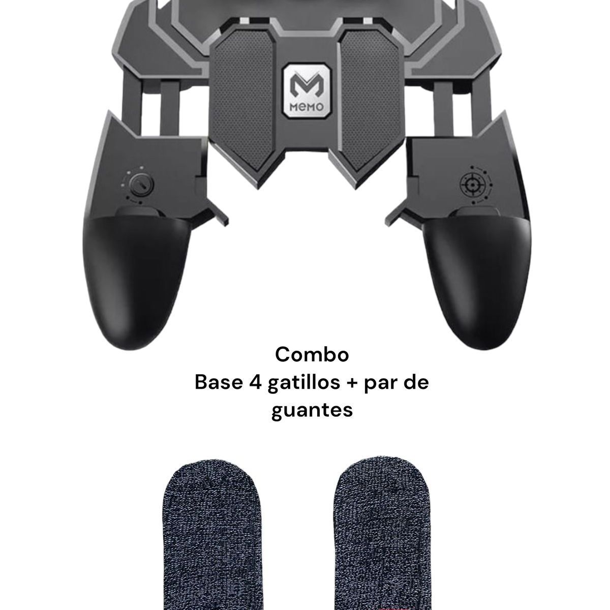 GENERICO - Combo 4 Gatillos Pubg - Freefire Celular AK-66  +Guantes para dedos