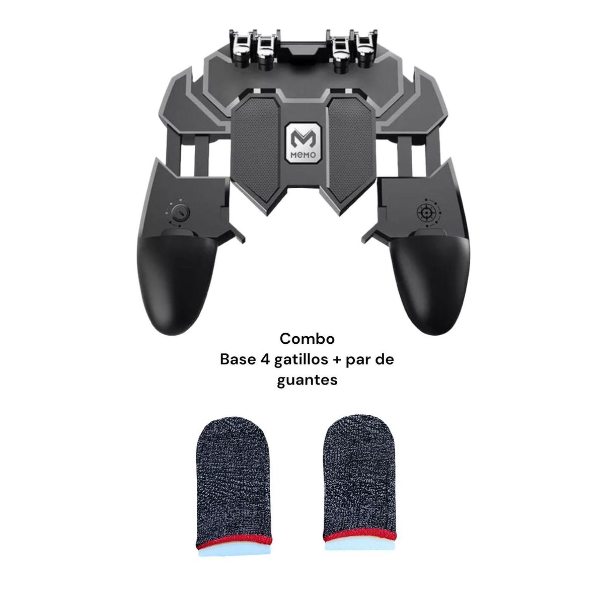 GENERICO - Combo 4 Gatillos Pubg - Freefire Celular AK-66  +Guantes para dedos