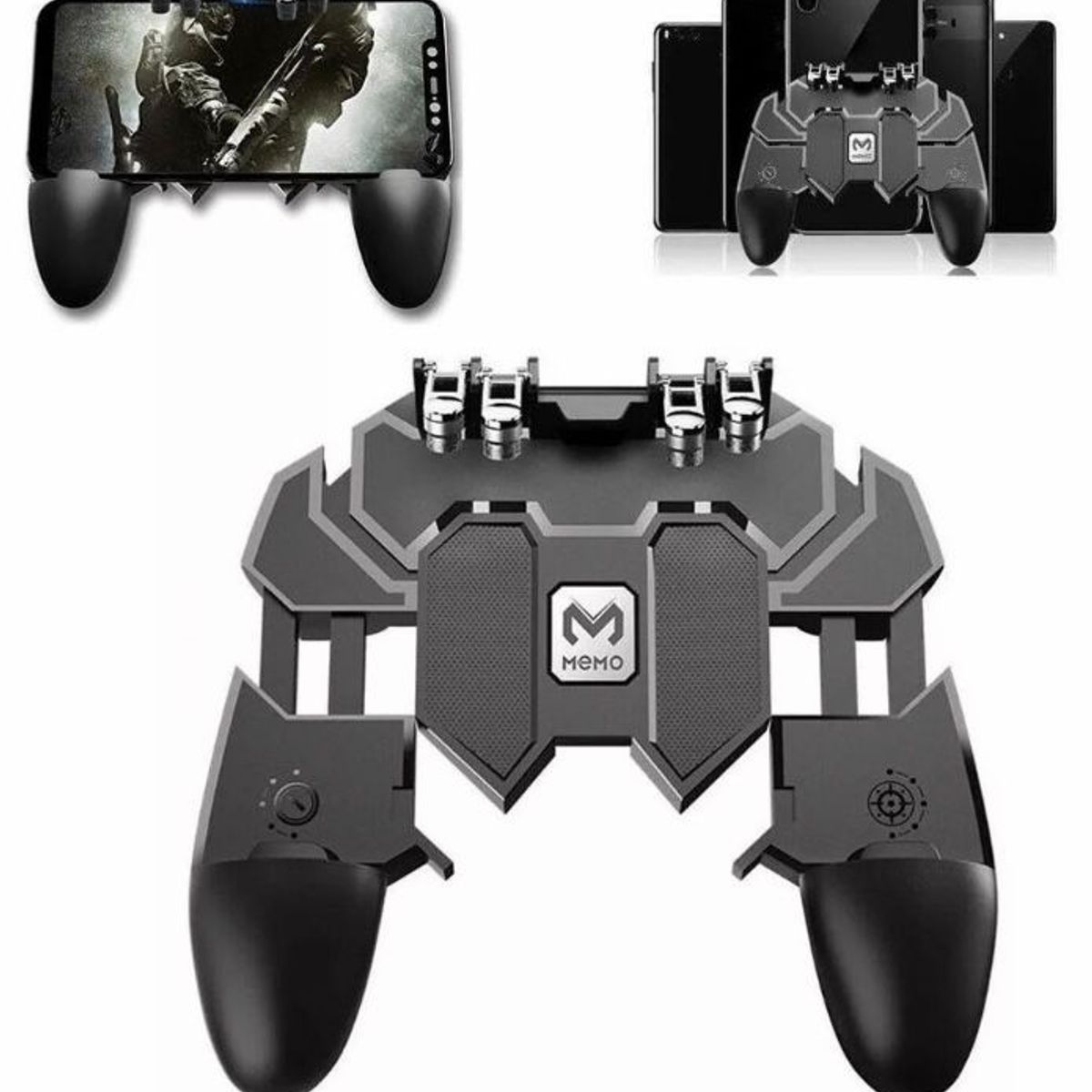 GENERICO - Combo 4 Gatillos Pubg - Freefire Celular AK-66  +Guantes para dedos