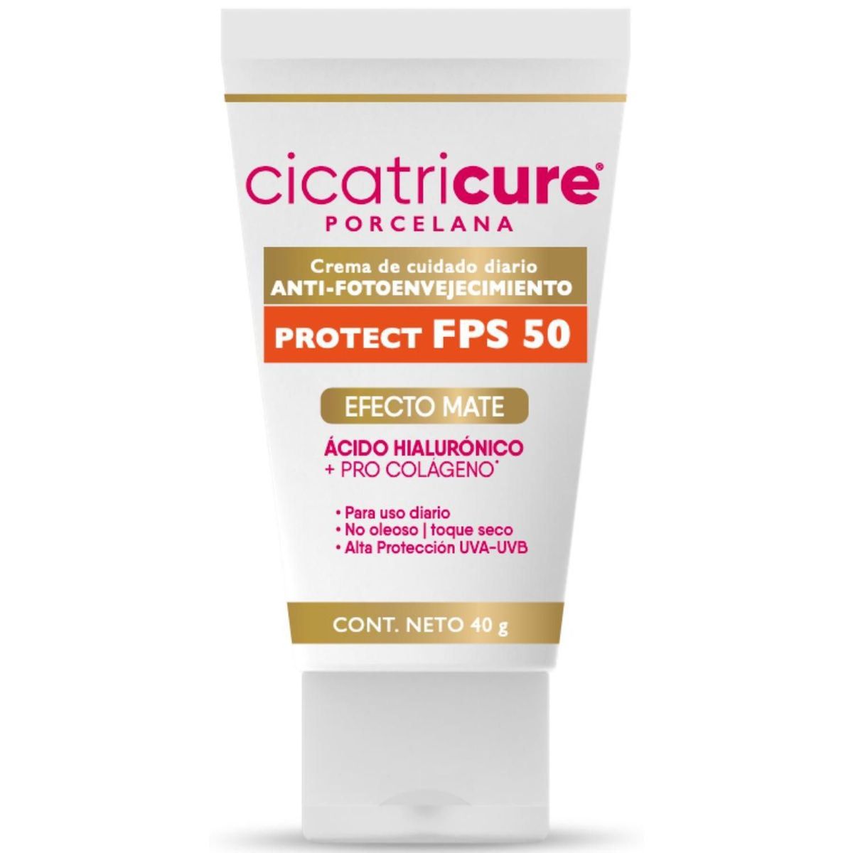CICATRICURE - Crema Antiedad Protector FPS 50 Cicatricure Porcelana 40g X2
