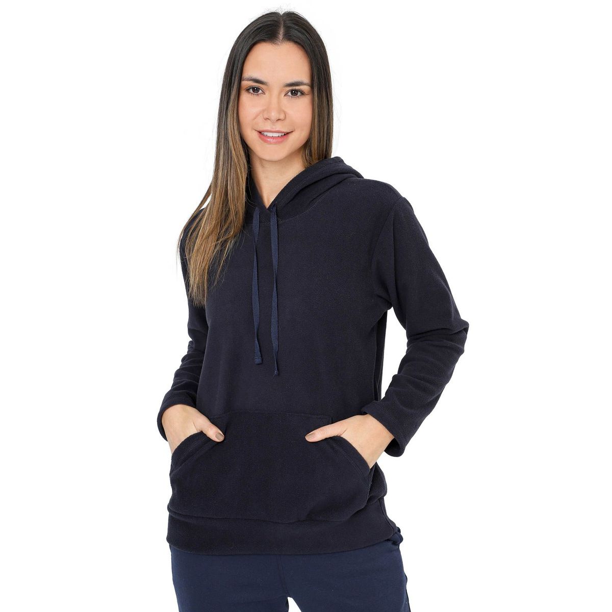 SANTANA - Hoodie Térmico Mujer Quebec Santana Azul Oscuro