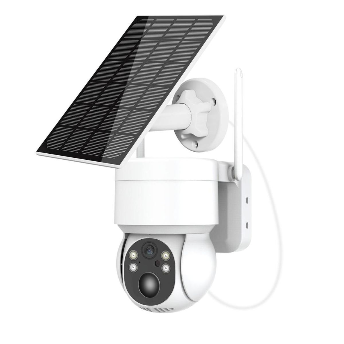 GENERICO - Cámara Inalámbrica 360 Wifi Panel Solar Exterior Domo