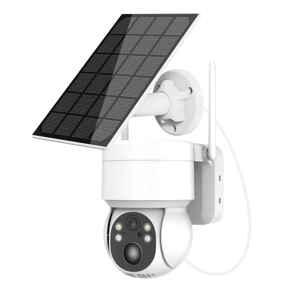 GENERICO - Cámara Inalámbrica 360 Wifi Panel Solar Exterior Domo