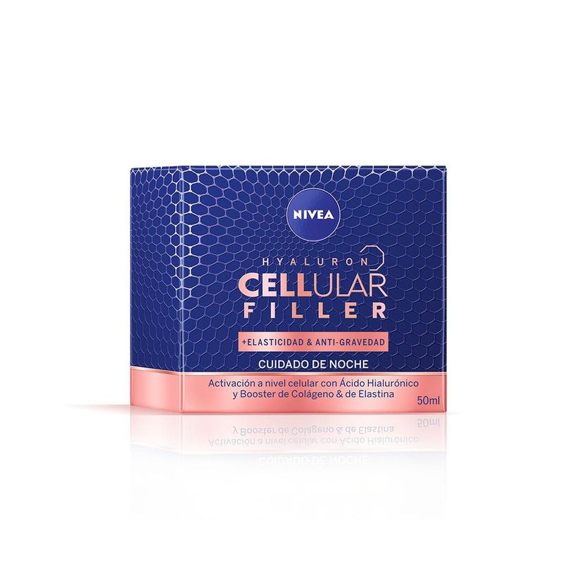 NIVEA - Nivea Crema facial de noche antiedad Hyaluron Cellular Filler + Elasticidad & Antigravedad 50 ml