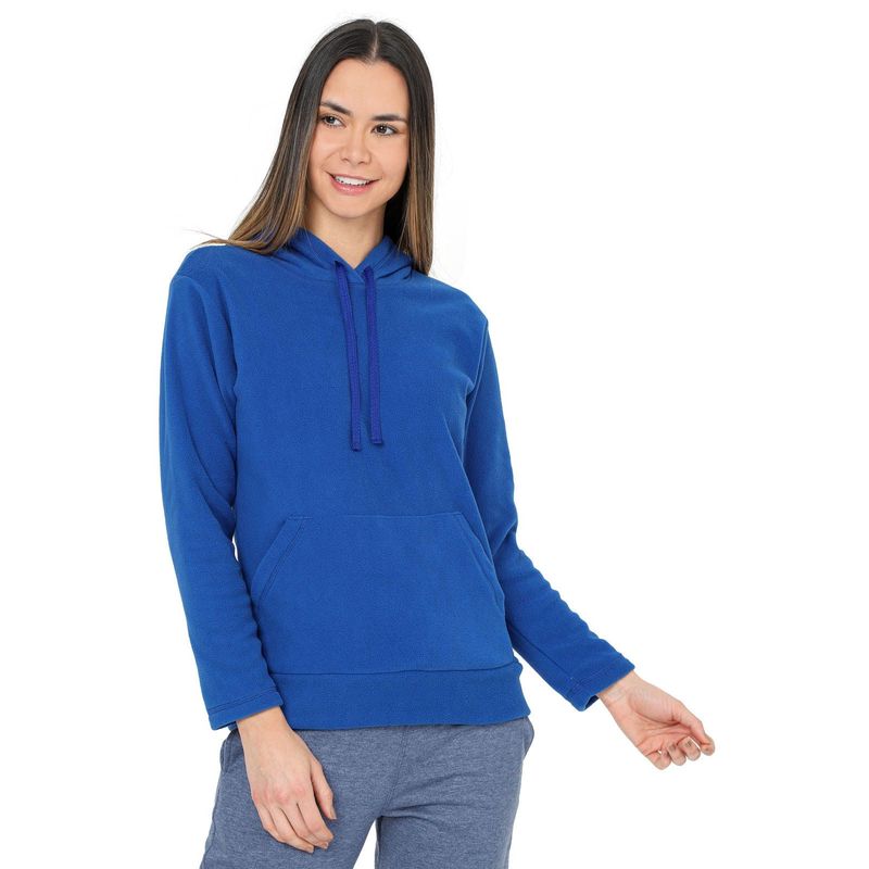 SANTANA - Hoodie Térmico Mujer Quebec Santana Azul Rey