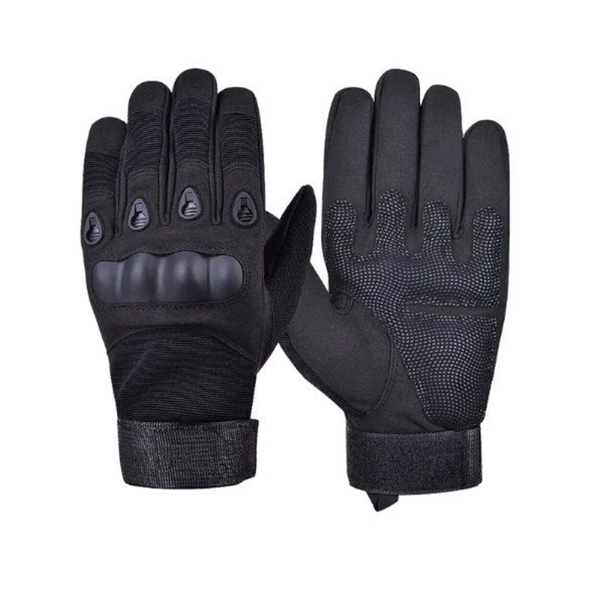 GENERICO - Guantes Para Moto Tácticos Protección Nudillos Negro L
