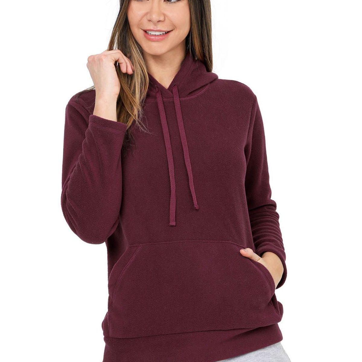 SANTANA - Hoodie Térmico Mujer Quebec Santana Vinotinto