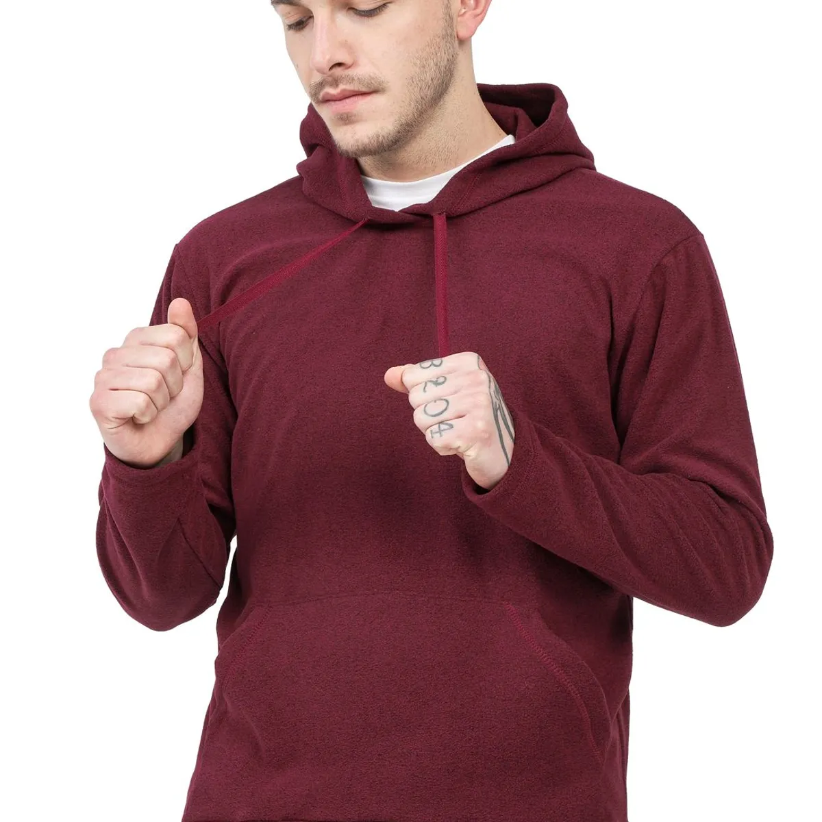 SANTANA - Hoodie Térmico Hombre Vancouver Santana Vinotinto