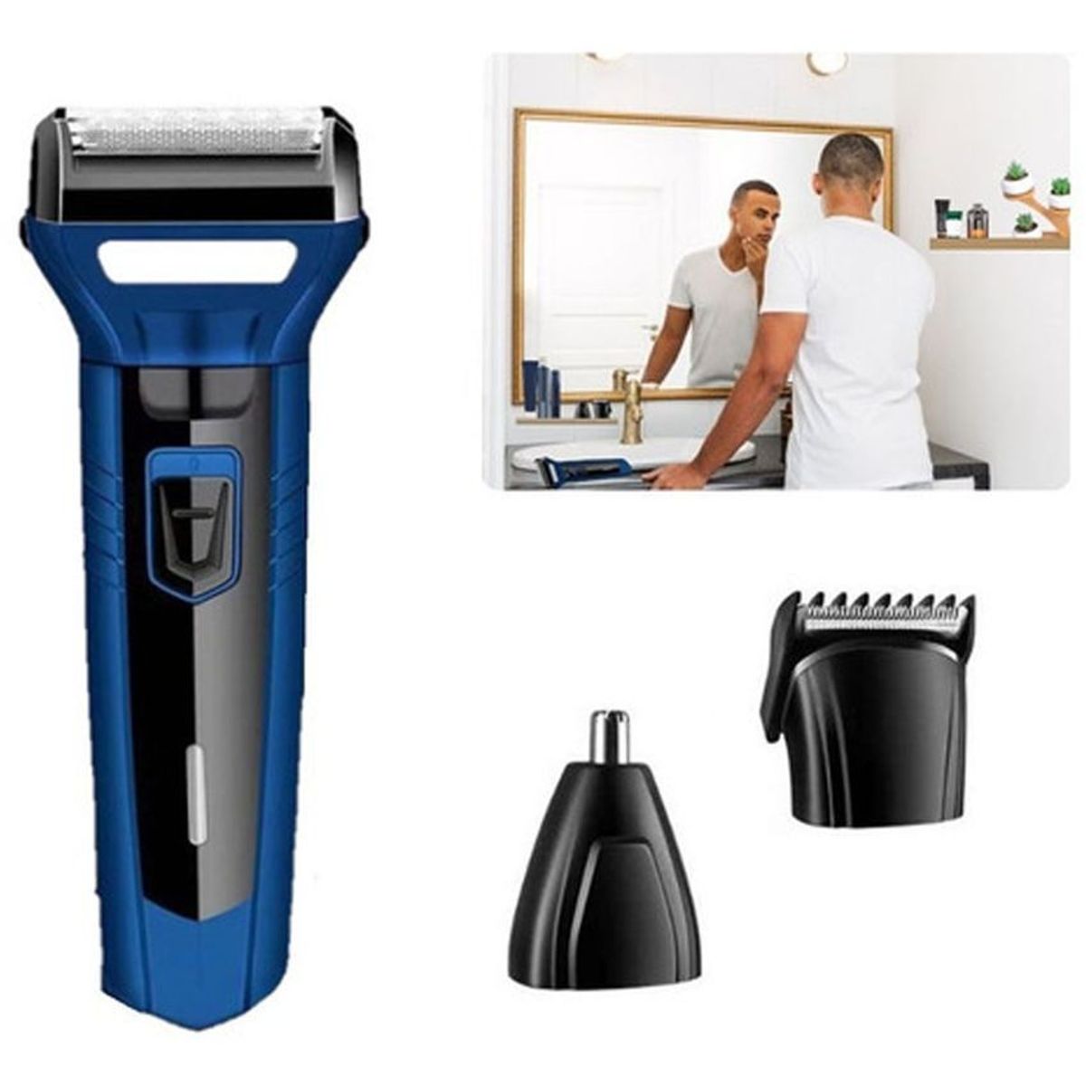 SKY - Maquina de afeitar eléctrica 3 en 1 profesional geemei