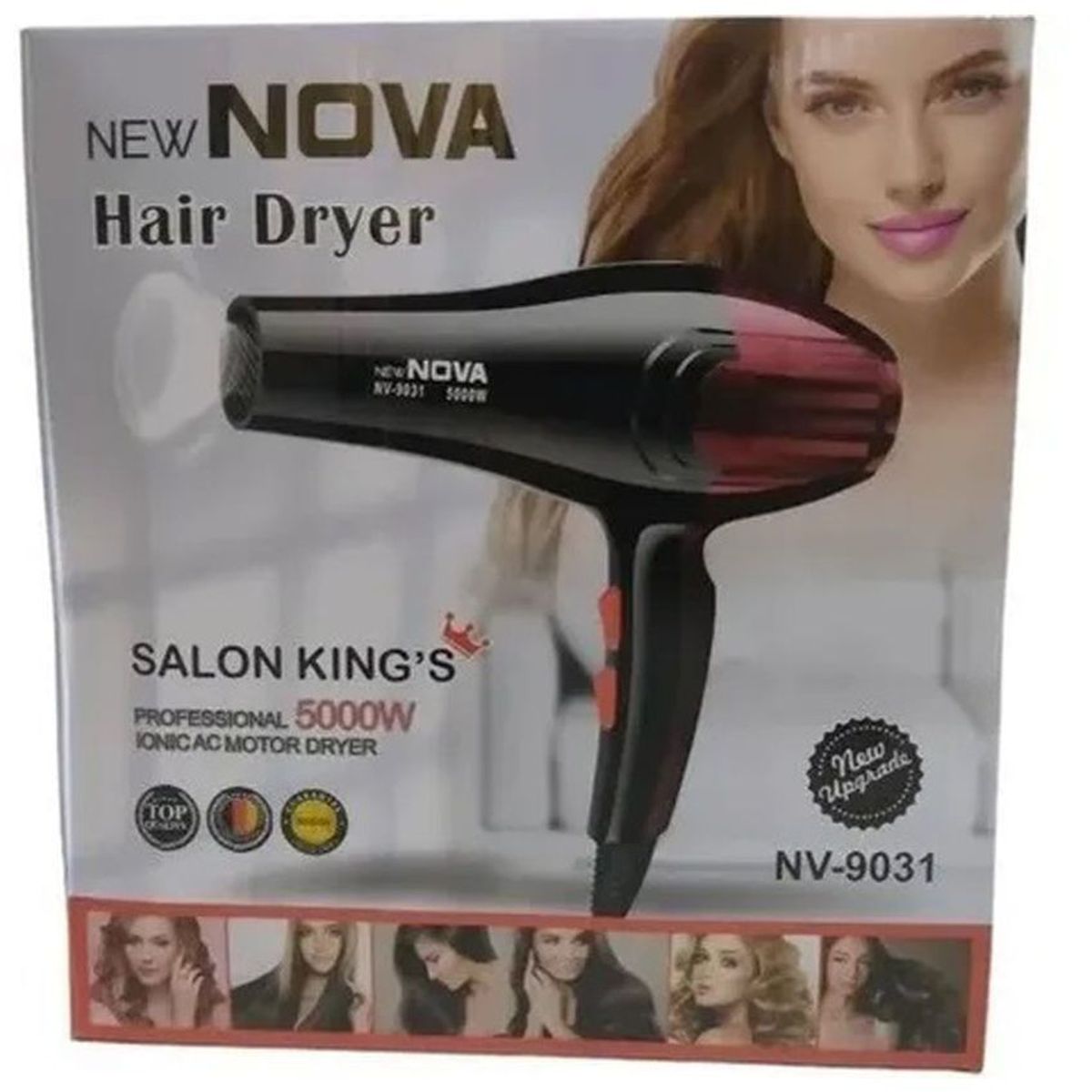 NOVA - Secador cabello profesional nova nv9031 5000w hairdryer