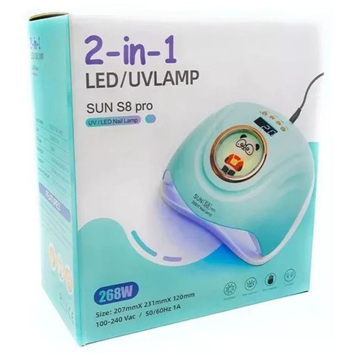 GENERICO - Lampara led para secado de uñas todos esmalte gel uv 268w