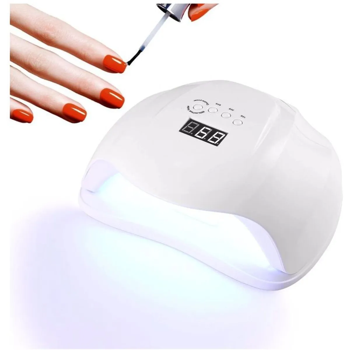 GENERICO - Lampara secado uñas indicador temperatura led 48w