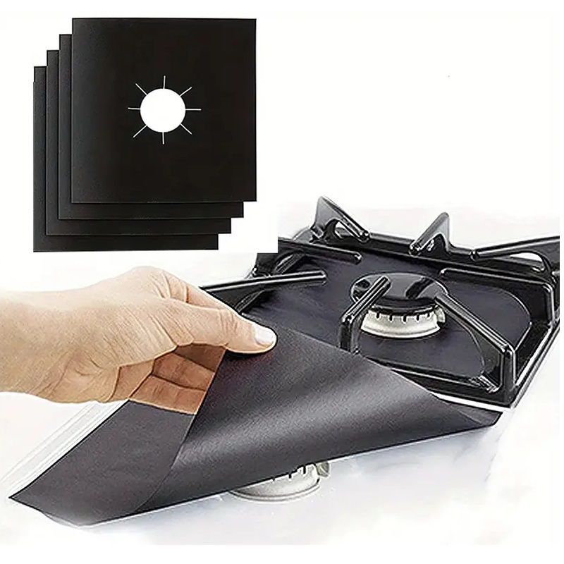 GENERICO - Forro Cubierta Protectora Para Estufa Reutilizable Set X4