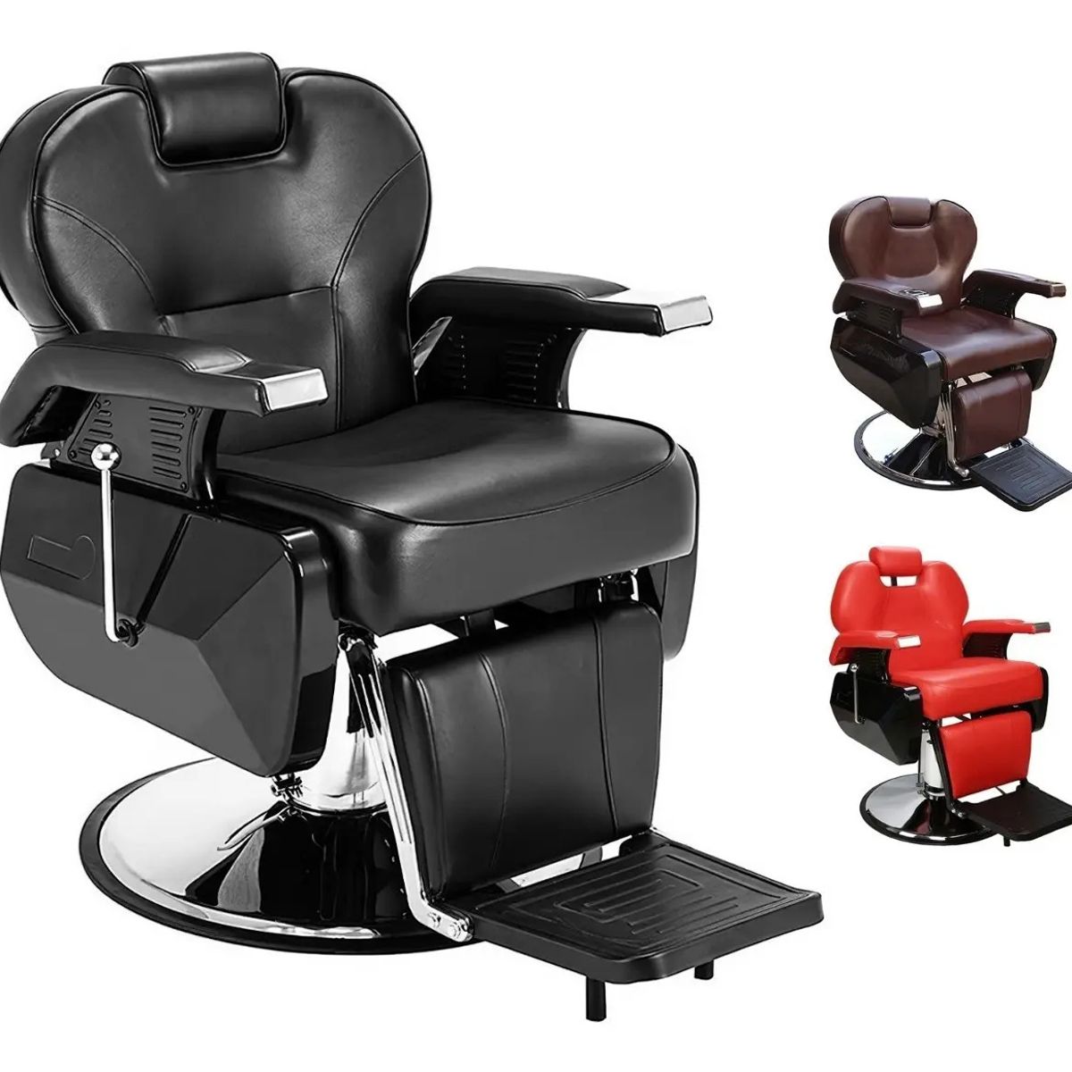 NANOFORT - Sillón Peluquería Estética Reclinable Nanofort mkz-sillonbarbe color Negro