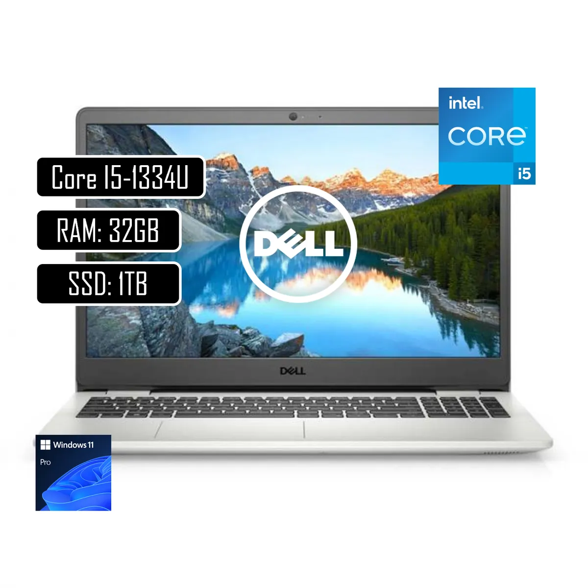 DELL - PORTATIL DELL INSPIRON Intel Core i5-1334U Ram 32GB - SSD 1Tera 15.6 - Win11 Pro