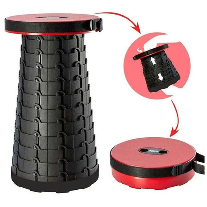 GENERICO - Silla plegable taburete telescópico adultos niños compacto
