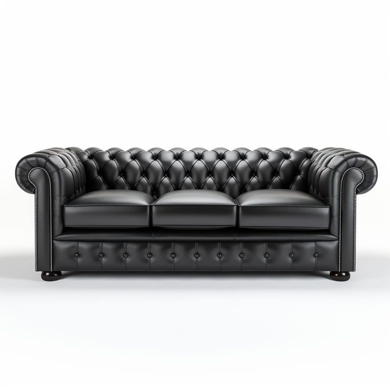 GENERICO - Sofa Chester Harry  3 Puestos  220 Negro
