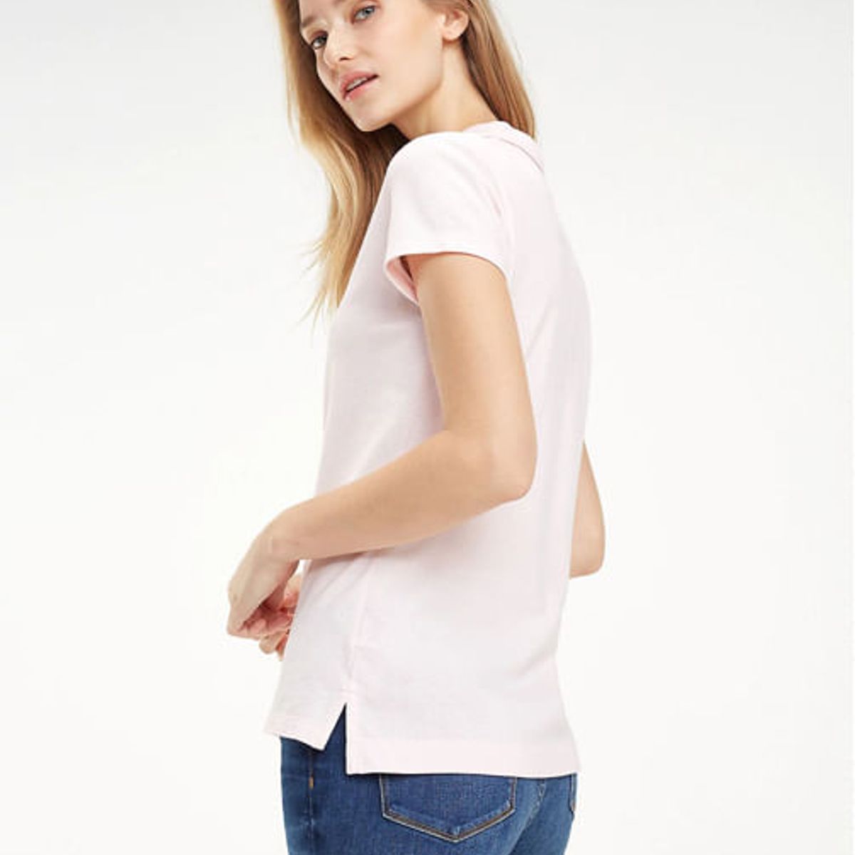 TOMMY HILFIGER - Polo Rosada Slim Fit Para Mujer