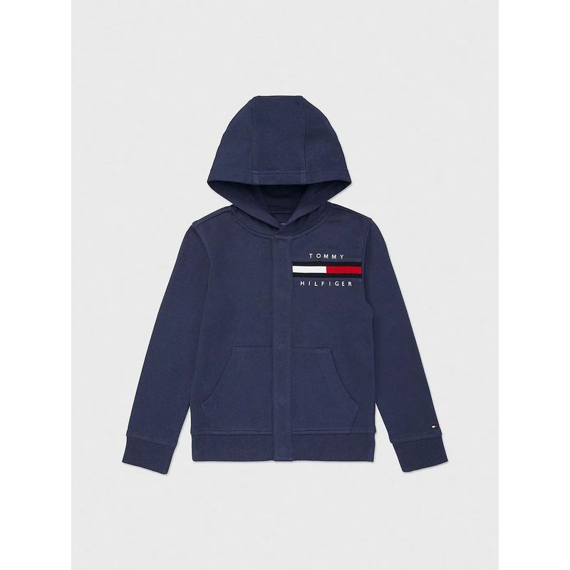 TOMMY HILFIGER - Saco Con Hoodie Y Cierre Niño Azul Oscuro Tommy Hilfiger